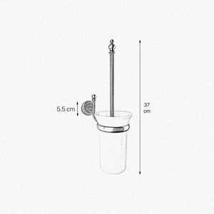 Stylish Toilet Brush Holder Brass Ceramic Dafne by Ghidini 1849