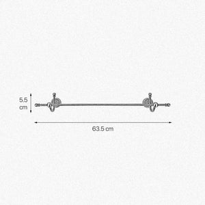Stylish Towel Rail Solid Brass Royal 600Mm Dafne by Ghidini 1849