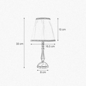 Table Lamp Fabric White And Bronze Brass Premium by Ghidini 1849
