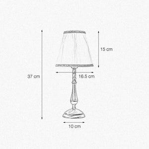 Table Lamp Fabric White And Bronze Brass Premium by Ghidini 1849