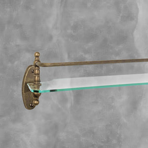 Tempered Glass Bathroom Shelf Old Brass Country by Ghidini 1849