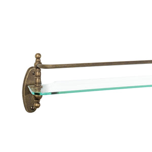 Tempered Glass Bathroom Shelf Old Brass Country by Ghidini 1849