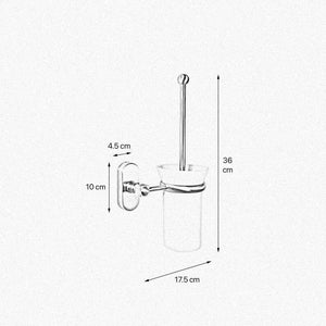 Toilet Brush Holder Bronzed Brass Ceramic Sara by Ghidini 1849
