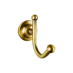 Traditional Robe Hook In Solid Retro Brass Ottavia by Ghidini 1849