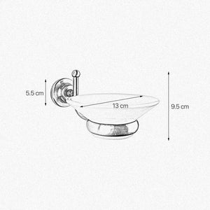 Traditional Soap Dish Holder Ceramic Brass Ottavia by Ghidini 1849