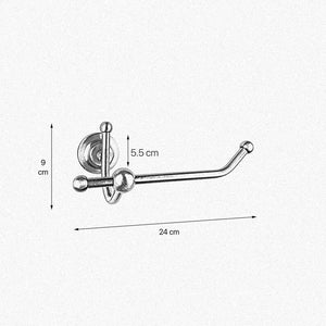 Traditional Toilet Paper Holder Solid Brass Ottavia by Ghidini 1849