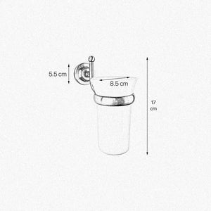 Traditional Toothbrush Holder Ceramic Brass Ottavia by Ghidini 1849