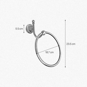 Traditional Towel Ring In Solid Royal Brass Dafne by Ghidini 1849