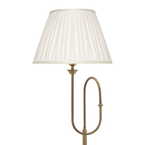 Trumpet Floor Lamp Moveable Brass And White Shade by Ghidini 1849