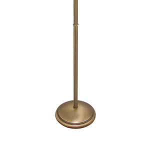 Trumpet Floor Lamp Moveable Brass And White Shade by Ghidini 1849