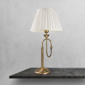 Trumpet Table Light Moveable Brass And White Shade by Ghidini 1849
