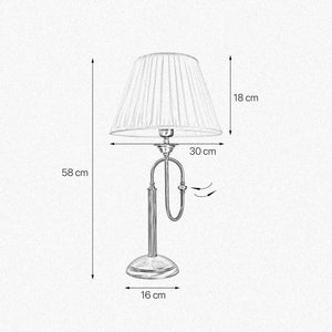 Trumpet Table Light Moveable Brass And White Shade by Ghidini 1849