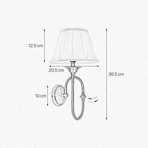 Trumpet Wall Light Moveable Brass And White Fabric by Ghidini 1849