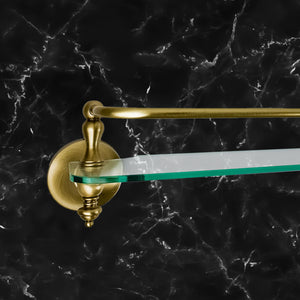 Vintage Brass And Glass Shelf Bathroom Decor Olimpo by Ghidini 1849