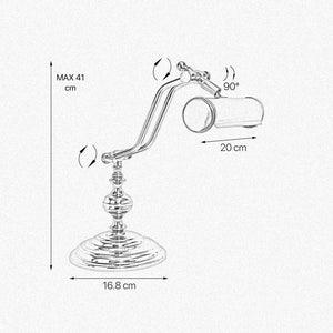 Vintage Brass Bankers Lamp Glossy And Adjustable by Ghidini 1849
