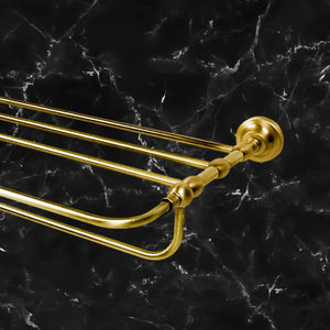 Vintage Brass Towel Rack Bathroom Premium Ottavia by Ghidini 1849