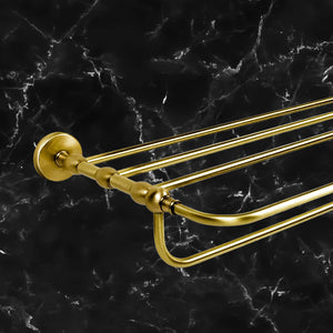 Vintage Brass Towel Rack Italian Design Adele by Ghidini 1849