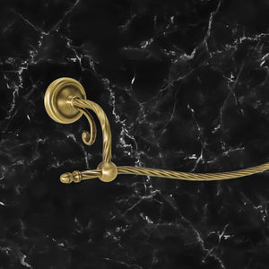 Vintage Brass Towel Rack With Solid Design Impero by Ghidini 1849