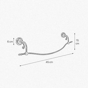 Vintage Brass Towel Rack With Solid Design Impero by Ghidini 1849