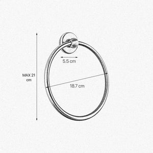 Vintage Brass Towel Ring Premium Bronze Adele by Ghidini 1849