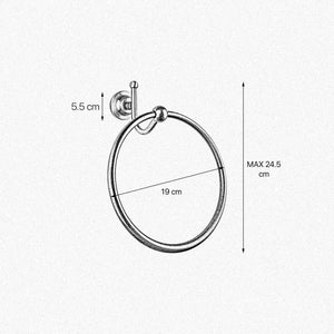 Vintage Brass Towel Ring Premium Quality Ottavia by Ghidini 1849