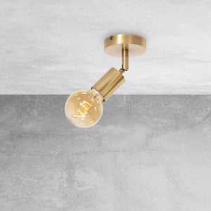 Vintage Ceiling Light Brass Adjustable Elitia by Ghidini 1849