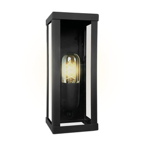 Vintage Outdoor Sconce Square Small Matt Black by Ghidini 1849