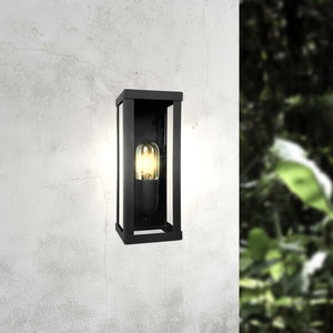 Vintage Outdoor Sconce Square Small Matt Black by Ghidini 1849