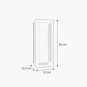 Vintage Outdoor Sconce Square Small Matt Black by Ghidini 1849