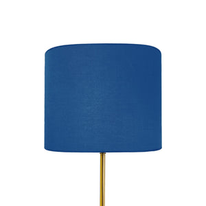 Vintage Stand Up Lamp Brass Blue Lampshade Sofis by Ghidini 1849