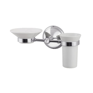 Wall Mounted Soap Dish And Toothbrush Holder Alba by Ghidini 1849