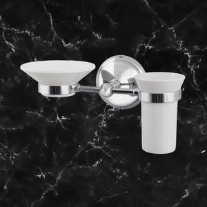 Wall Mounted Soap Dish And Toothbrush Holder Alba by Ghidini 1849