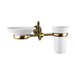 Wall Mounted Soap Dish And Toothbrush Holder Dafne by Ghidini 1849