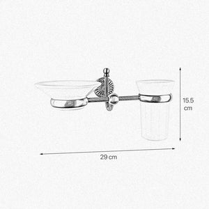 Wall Mounted Soap Dish And Toothbrush Holder Dafne by Ghidini 1849
