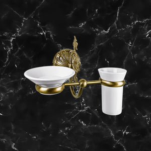 Wall Mounted Soap Dish And Toothbrush Holder Nouveau by Ghidini 1849