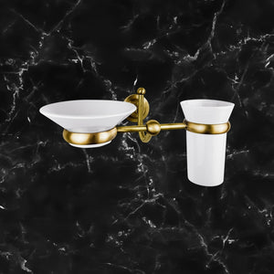Wall Mounted Soap Dish And Toothbrush Holder Retro by Ghidini 1849