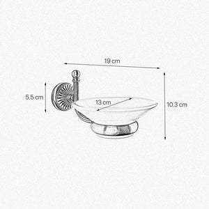 Wall Soap Dish Holder In Brass And Ceramic Dafne by Ghidini 1849