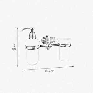 White Soap Dispenser And Toothbrush Holder Retro by Ghidini 1849