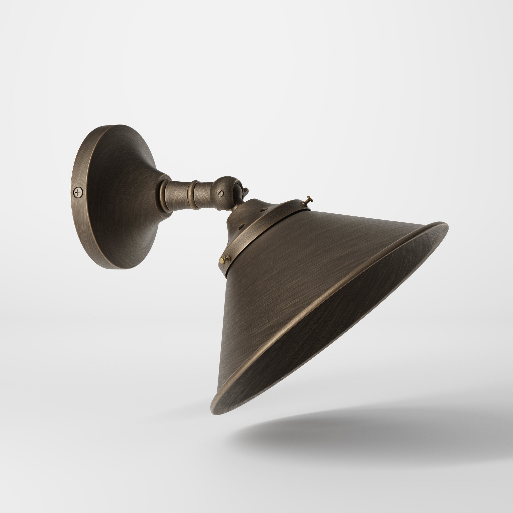 Brass wall-mounted light, vintage design with adjustable joint, elegant and functional interior lighting by Ghidini 1849 - Finish: OBM Bronze Satin Matt Brass