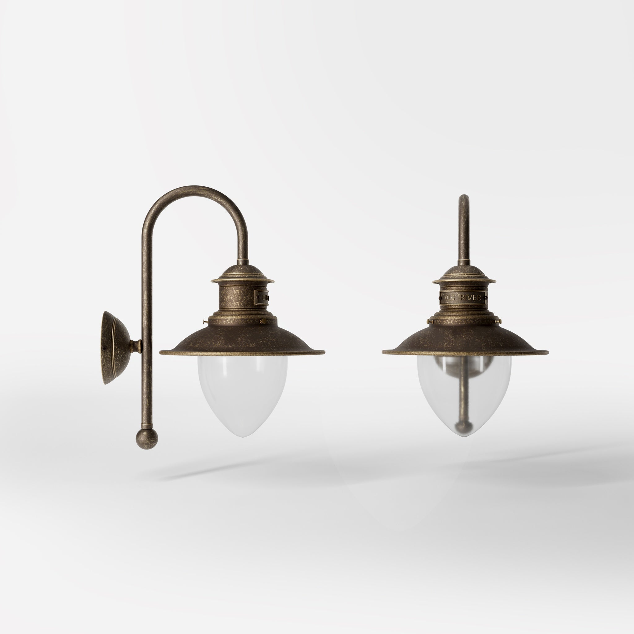 Brass Outdoor Wall Sconce Marine Style Amalfi by Ghidini 1849