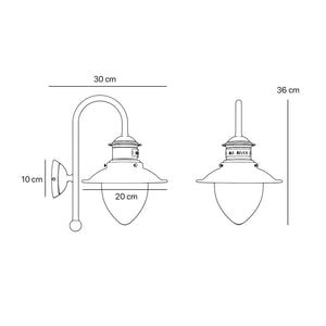 Brass Outdoor Wall Sconce Marine Style Amalfi by Ghidini 1849