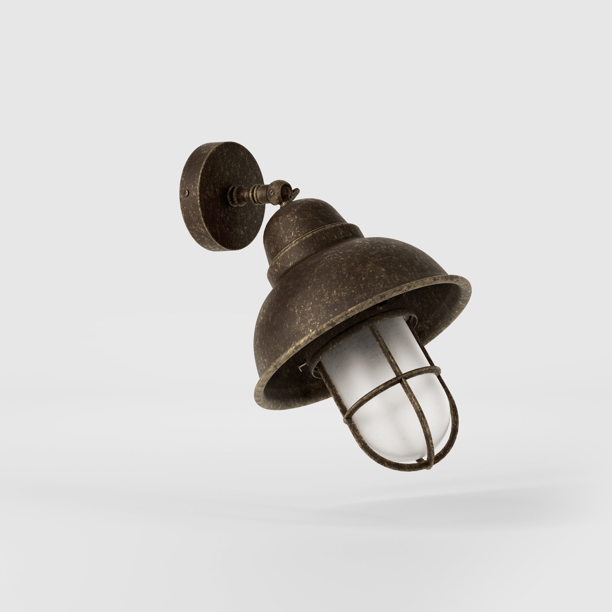 Outdoor brass wall lamp with adjustable joint and glass protection by Ghidini 1849 - Finish: OAS Antique Brass