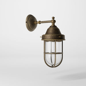 Marine Outdoor Sconce Antique Brass Premium by Ghidini 1849