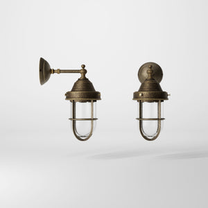 Marine Outdoor Sconce Antique Brass Premium by Ghidini 1849