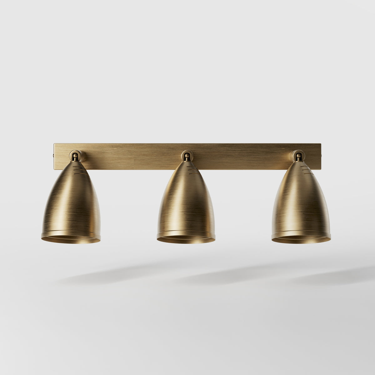 Applique in Ottone Industriale con 3 Faretti Snodabili - OBS Bronzo Satinato