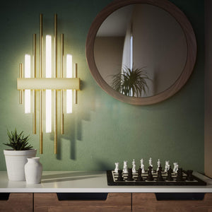 Designer Wall Light Brass 3 Lights Armonia by Ghidini 1849