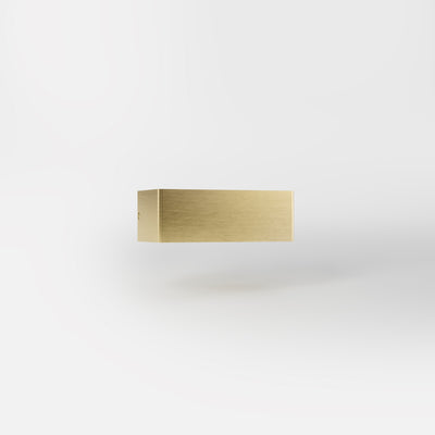 Modern brass rectangular wall lamp, bidirectional light, elegant interior lighting by Ghidini 1849 | Finish: OBV Bronze Satin Light Brass