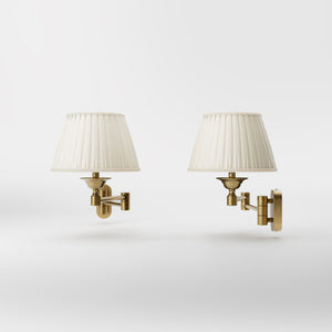 Bedside Swing Arm Wall Lights Gloss Brass Elegant by Ghidini 1849