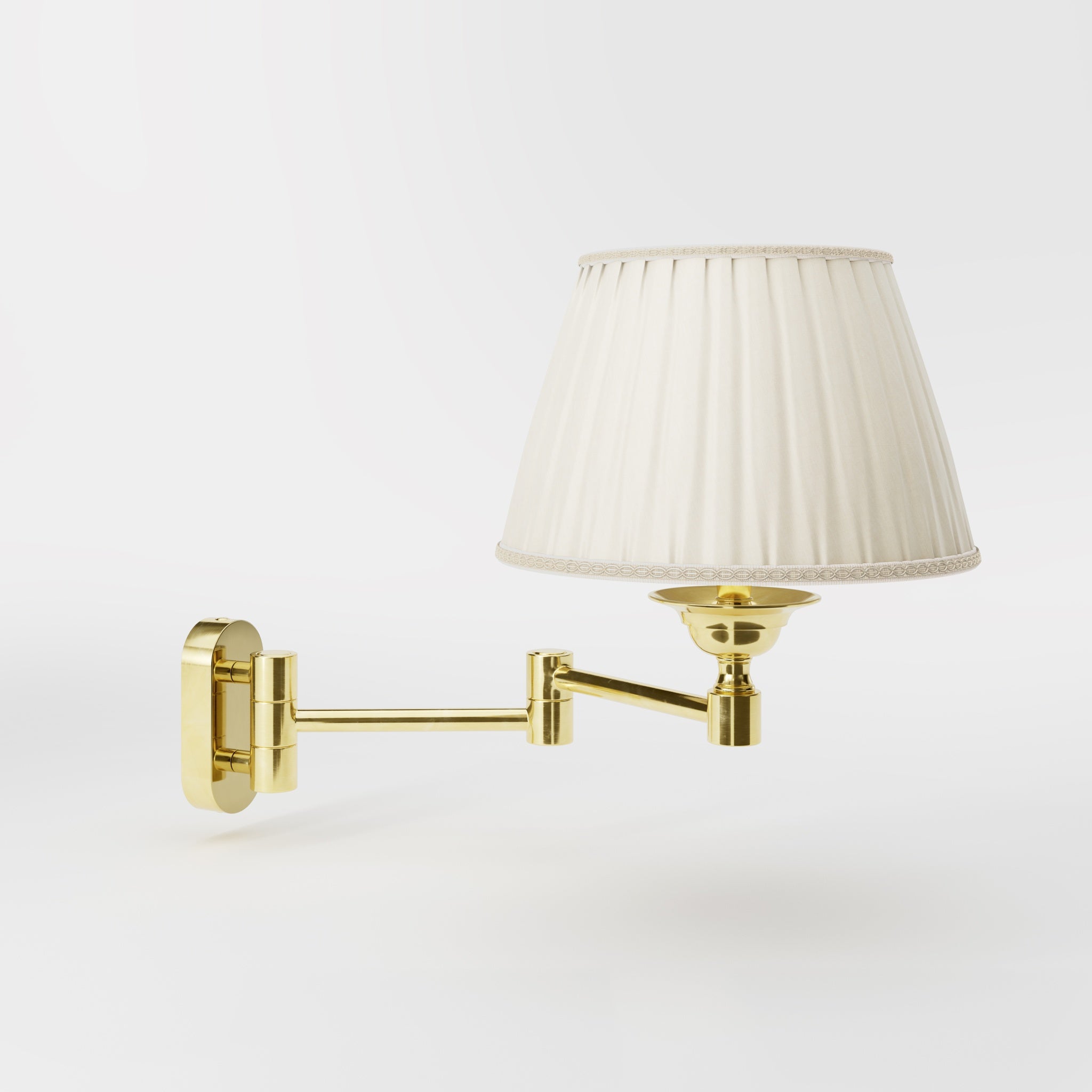 2024 Wall Lamp - White sconce with brass details - Italian design from the 1970s- Timeless gift