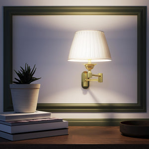 Bedside Swing Arm Wall Lights Gloss Brass Elegant by Ghidini 1849